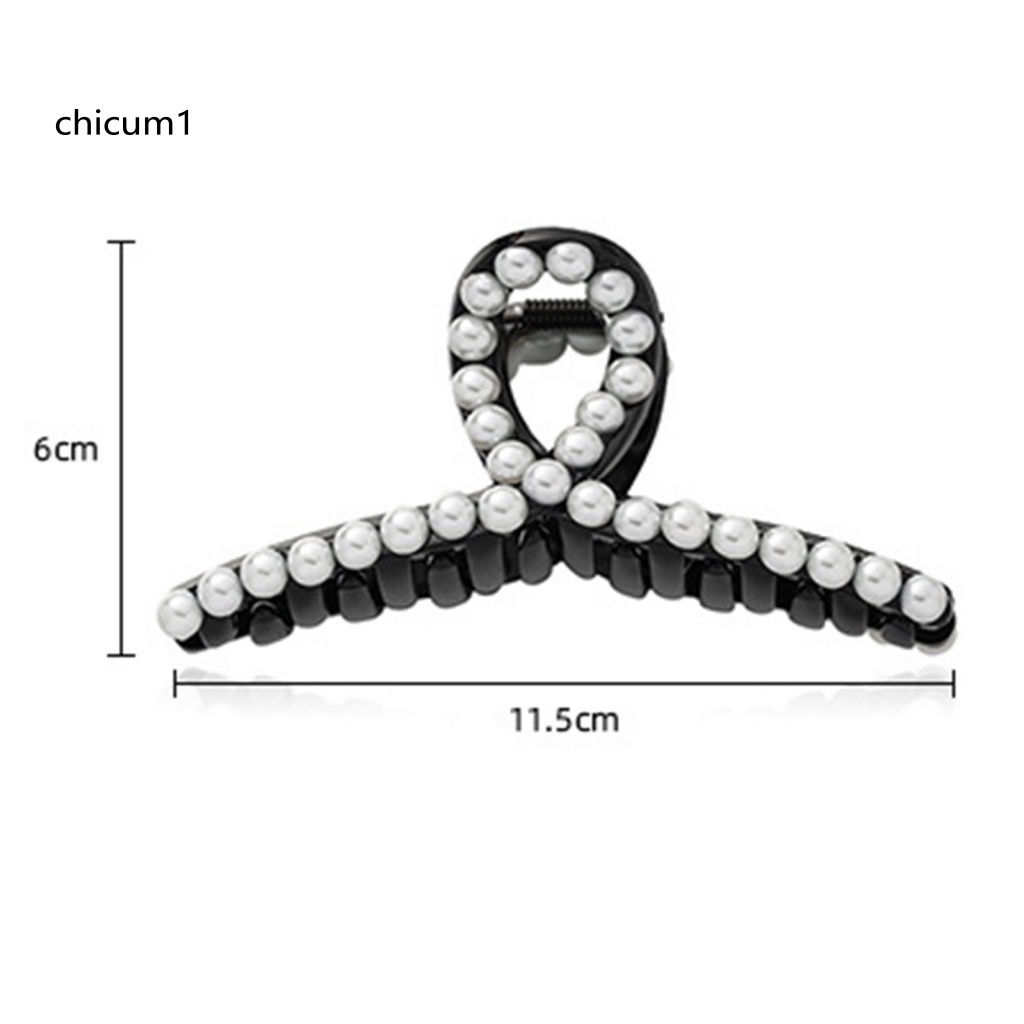 Kẹp Tóc Càng Cua Đính Ngọc Trai Giả Kích Thước Lớn Cho Nữ