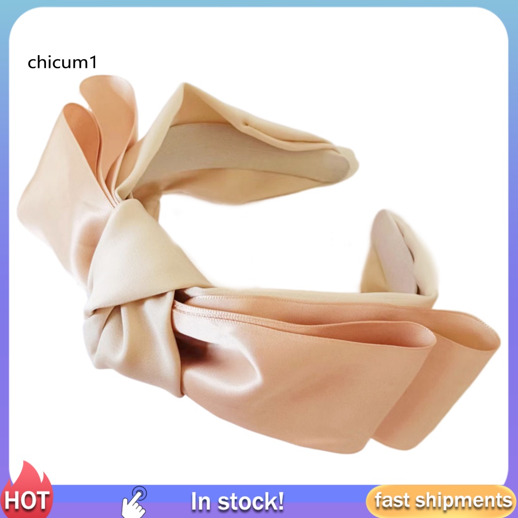 Băng Đô Nơ Bằng Vải Satin Chống Vỡ Thời Trang Thanh Lịch Dễ Phối Đồ Dành Cho Chụp Ảnh