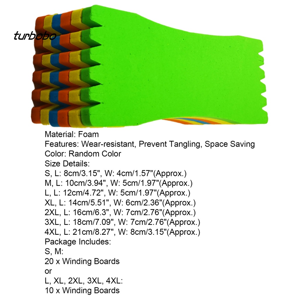 Set 10 / 20 Tấm Xốp Quấn Dây Câu Cá Chống Trầy Xước Tiện Lợi