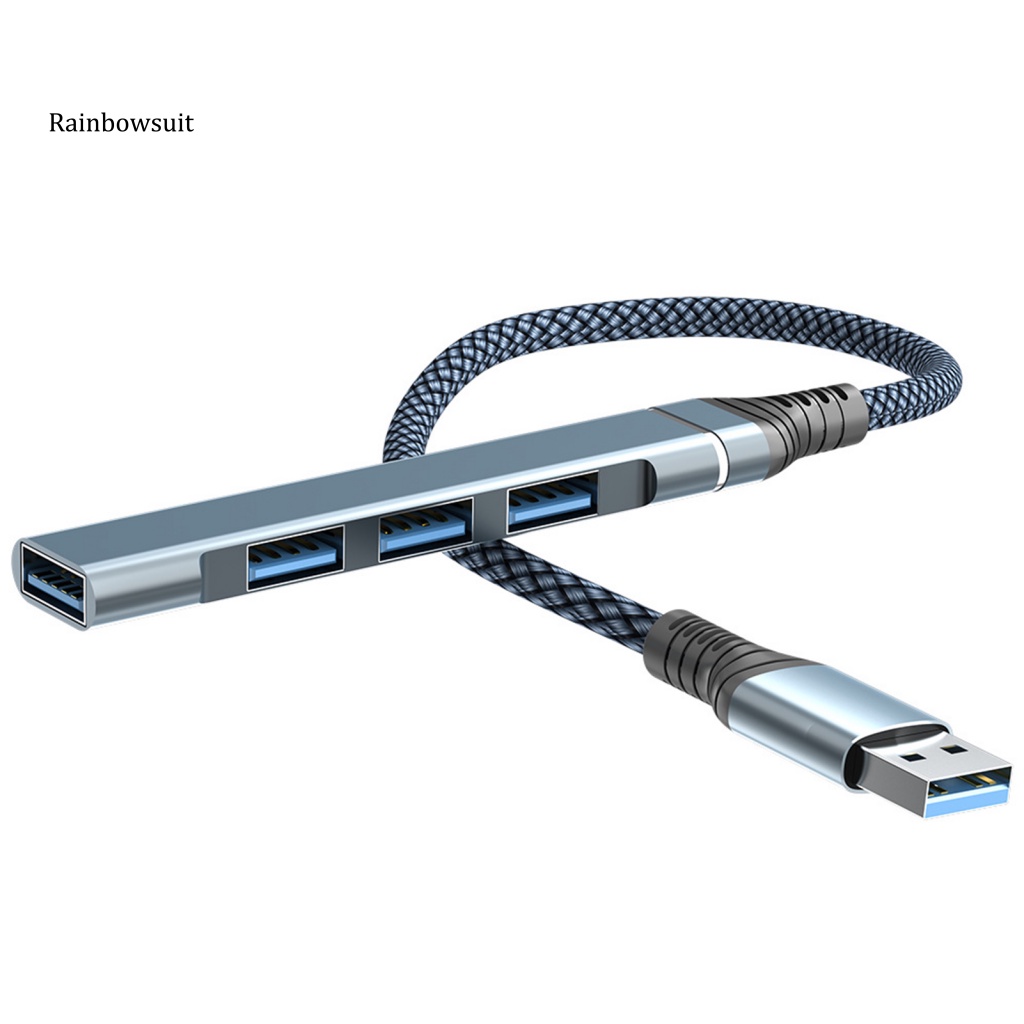 Hub Cắm Sạc Usb Siêu Mỏng Tốc Độ Cao Bằng Hợp Kim Nhôm 4 Trong 1 Tiện Dụng Cho Laptop / Máy Tính