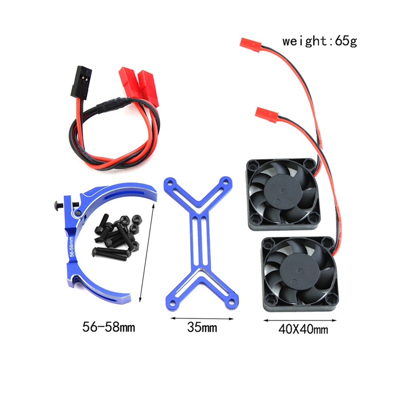1 Quạt Tản Nhiệt 5687 56113 56-58Mm Thay Thế Cho Xe Điều Khiển TRAXXAS XMAXX XRT Arrma Kraton 1 / 58Mm