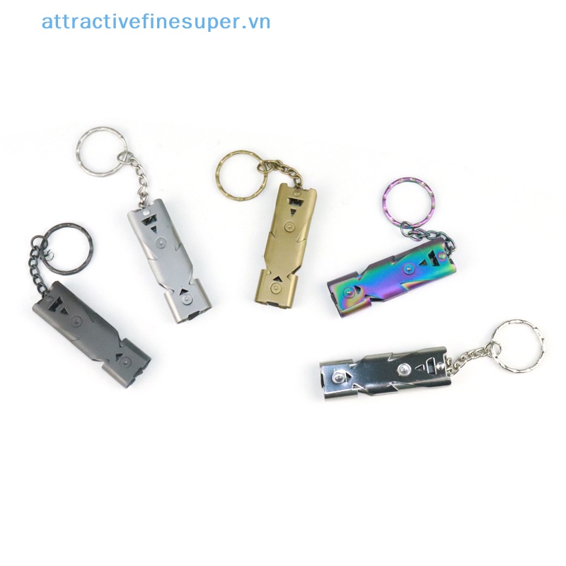 Còi Thổi Sinh Tồn Bằng Thép Không Gỉ Hai Ống AFS al Di Động Cho Hoạt Động Ngoài Trời