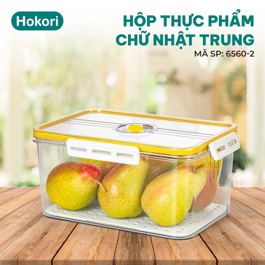 Bộ 3 Hộp Đựng Thực Phẩm Chữ Nhật Hokori 6560