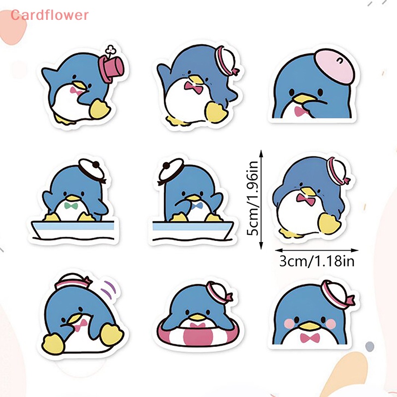 Bộ 64 Miếng Dán Chống Nước Họa Tiết Chim Cánh Cụt Dễ Thương Trang Trí Laptop / Điện Thoại / Vali / Xe Đạp Mới