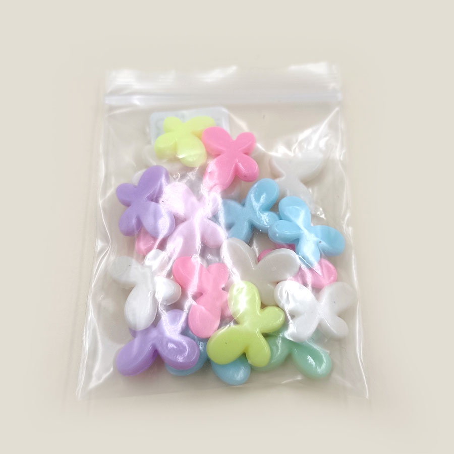 Set 20 / 40 / 50 Hạt Xâu Chuỗi Hình Hoa Bướm Làm Trang Sức Thủ Công