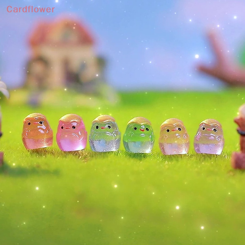 Bộ 5 Tượng Gà Con Phát Sáng Dùng Trang Trí Tiểu Cảnh Mới