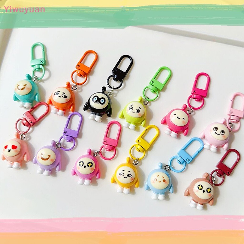 < Yiwuyuan > Móc Khóa Hình Búp Bê Hoạt Hình Đáng Yêu Có Thể Thay Đổi Màu Sắc Cho Ba Lô Đi Học