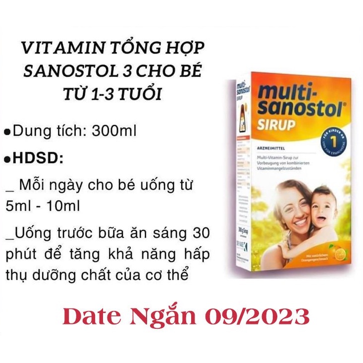 Vitamin tăng sức đề kháng cho bé Sanostol số 1,3,6 và Kẹo ngậm Sanostol của Đức cho bé từ 1 tuổi - Date mới nhất Đủ Bill