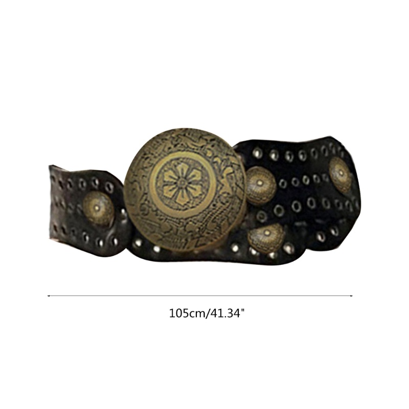 Thắt Lưng Khóa Tròn Điều Chỉnh Được Phong Cách Phương Tây Cho Nam