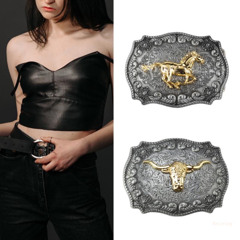 Khóa Thắt Lưng Bản Lớn Phong Cách Cao Bồi Phương Tây Cho Nam