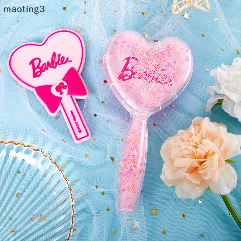 Gương Trang Điểm Cầm Tay Hình Hoạt Hình Thắt Nơ Trái Tim Đáng Yêu Nhỏ Gọn Làm Quà Tặng Cho Nữ