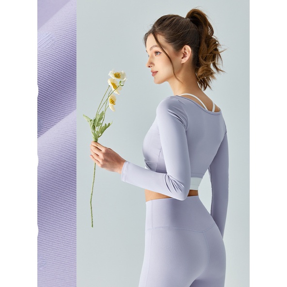 Áo Bra Thể Thao Dài Tay 2 Trong 1 Thời Trang Năng Động