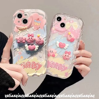 Ốp Điện Thoại Mềm Viền Cong Hình Búp Bê Kirby 3D DIY Cho IPhone 7Plus 11 14 13 12 Pro Max 7 8 6 6s Plus XR X XS Max SE