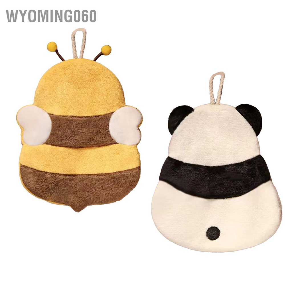 Wyoming060 Khăn Lau Tay Dày Họa Tiết Hình Thú Hoạt Dễ Thương Thấm Hút Treo Bếp Cho Trẻ Em Tại Nhà