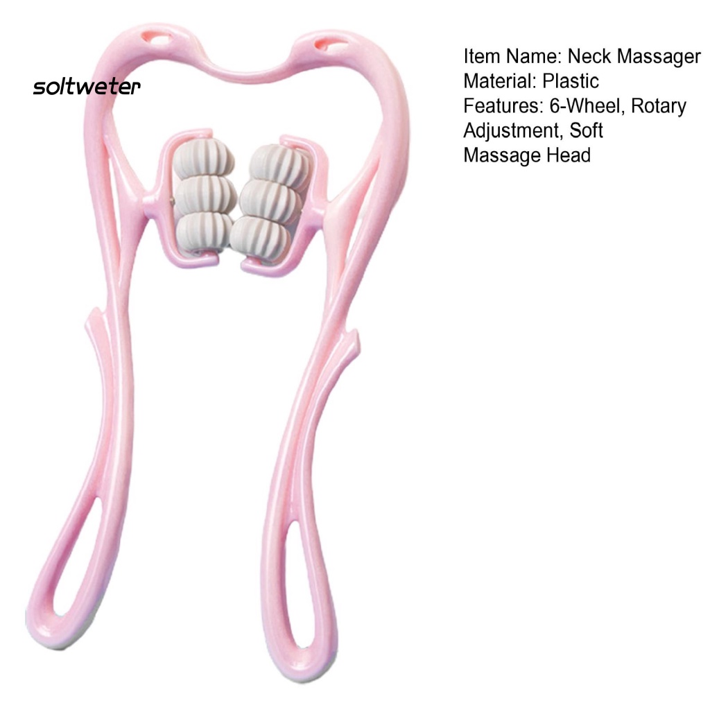 Máy Mát Xa Cổ 6 Bánh Xoay 360 Độ Cầm Tay Tiện Dụng