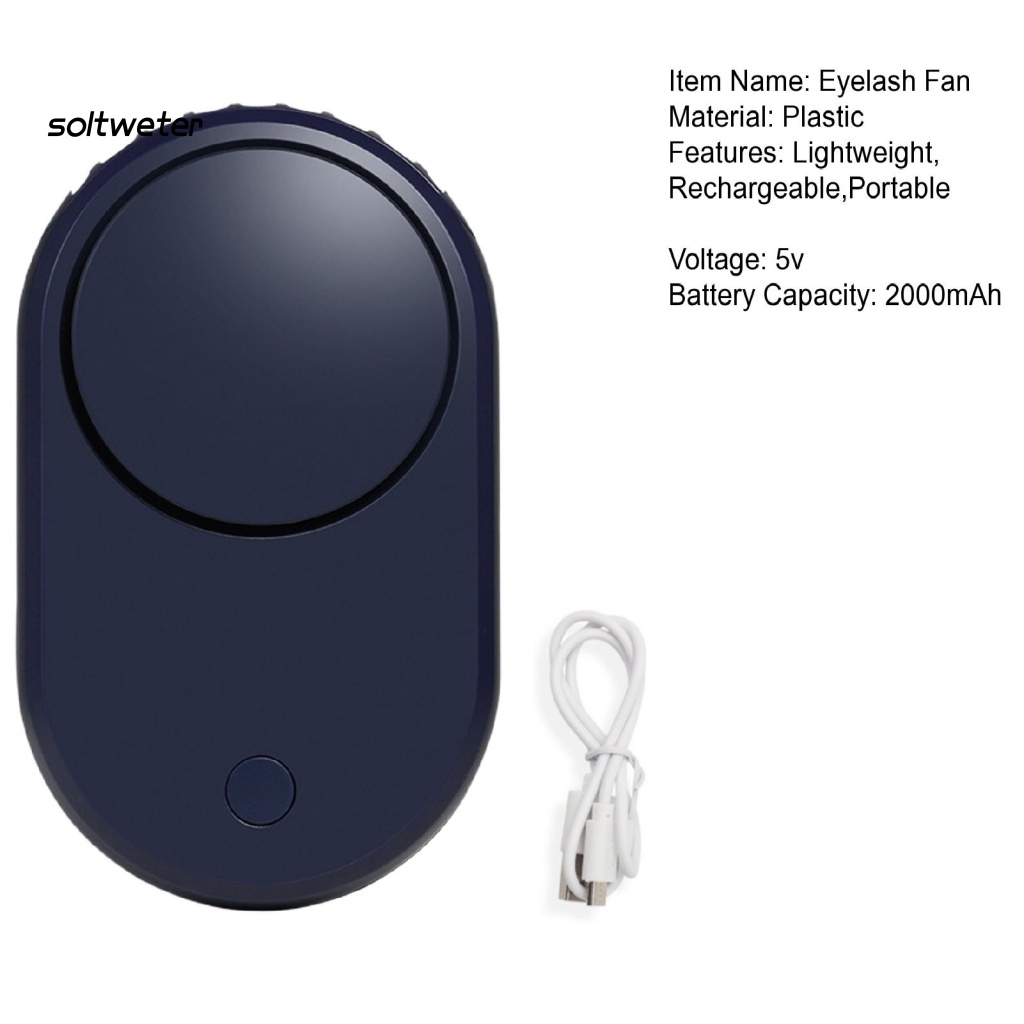 1 Bộ Quạt Làm Mát Lông Mi 3 Chế Độ Gió 2000mAh Mini Tiếng Ồn Thấp Có Cổng Sạc USB