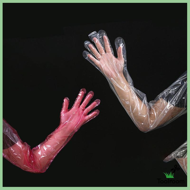 Găng Tay Dài Dùng Một Lần Chống Nước Cấp Thực Phẩm Để Làm Vườn Cho Thú Cưng