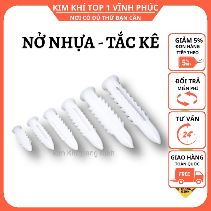 10 Con TACKE NHỰA NHIỀU SIZE ( Nở nhựa)