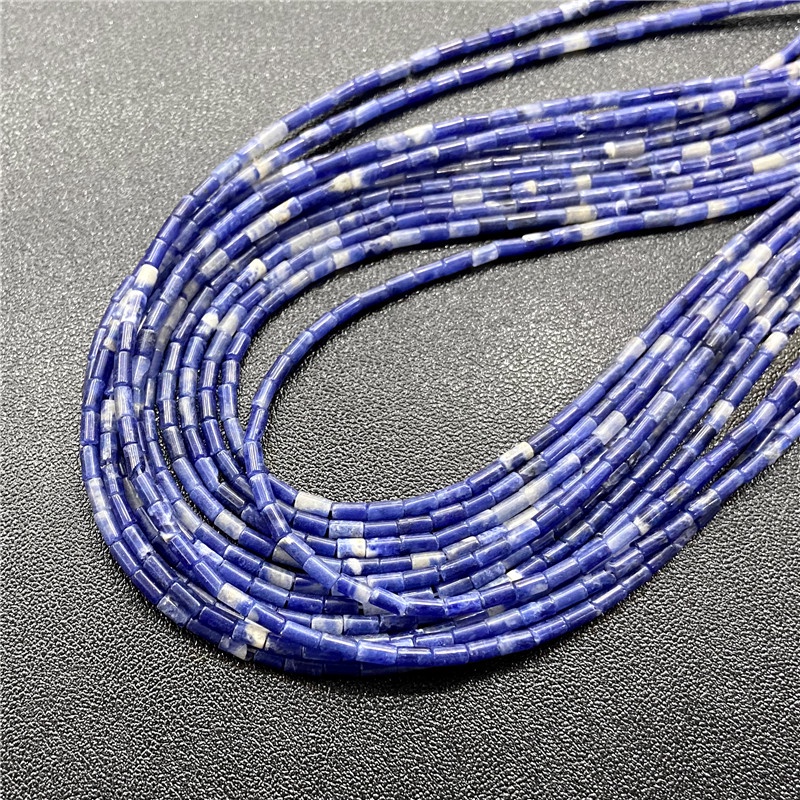 2x4mm Tự Nhiên Hình Trụ Ống Hạt Mã Não Ngọc Pha Lê Đá Quý Rời Đá Trang Sức Làm Tự Làm Vòng Tay Quyến Rũ 15 "