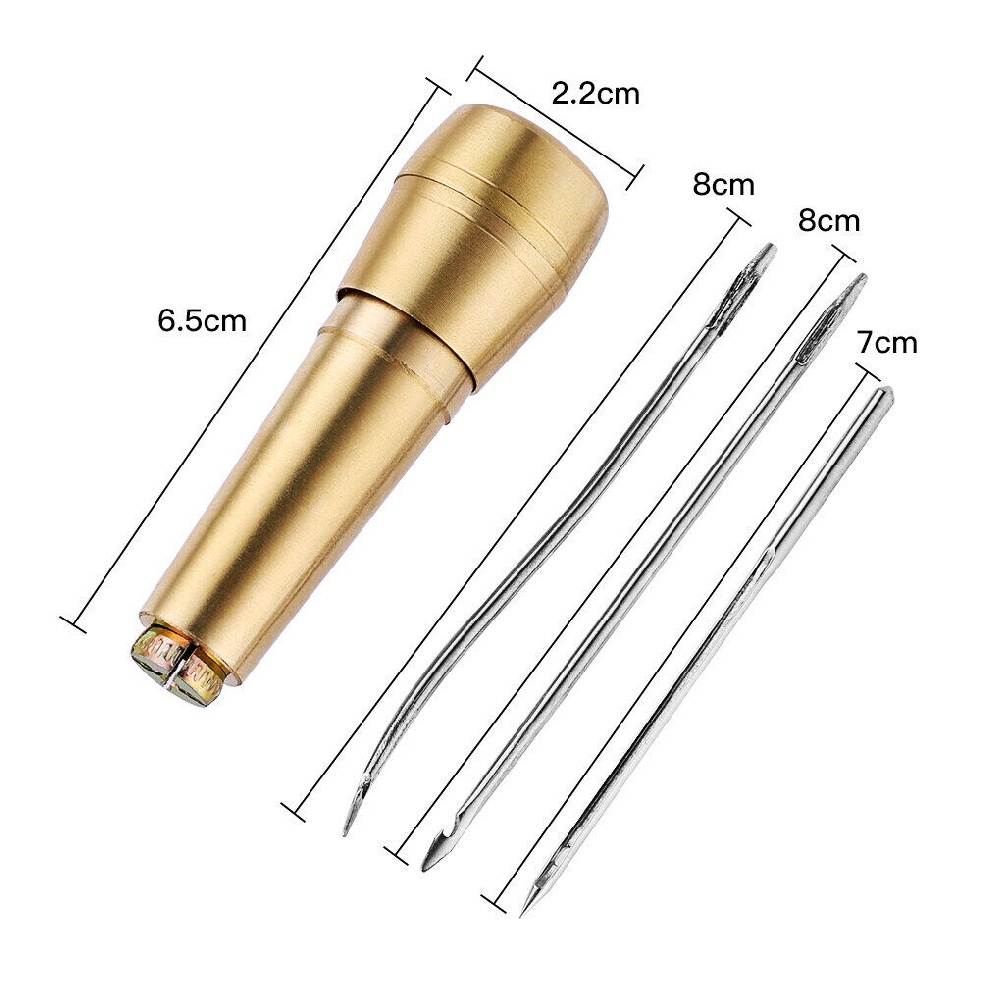 Canvas Leather Tent Sewing Awl Hand Stitcher Craft Needle Kit Shoestring DIY