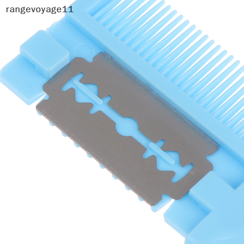 Lược Chải Tóc Hai Mặt Thiết Kế Mỏng Kèm Lưỡi Dao Tiện Dụng DIY