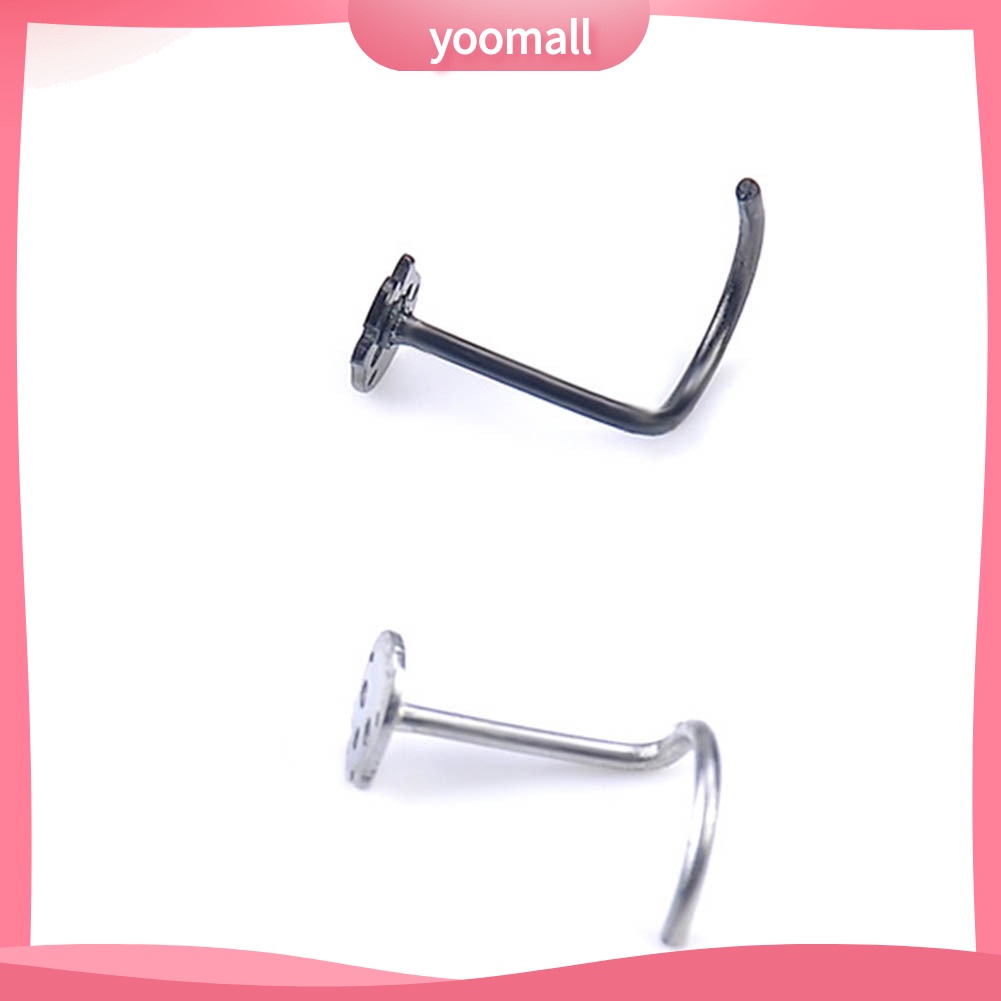 Set 2 Khuyên Mũi Hình Đầu Lâu Bằng Thép Không Gỉ Cá Tính