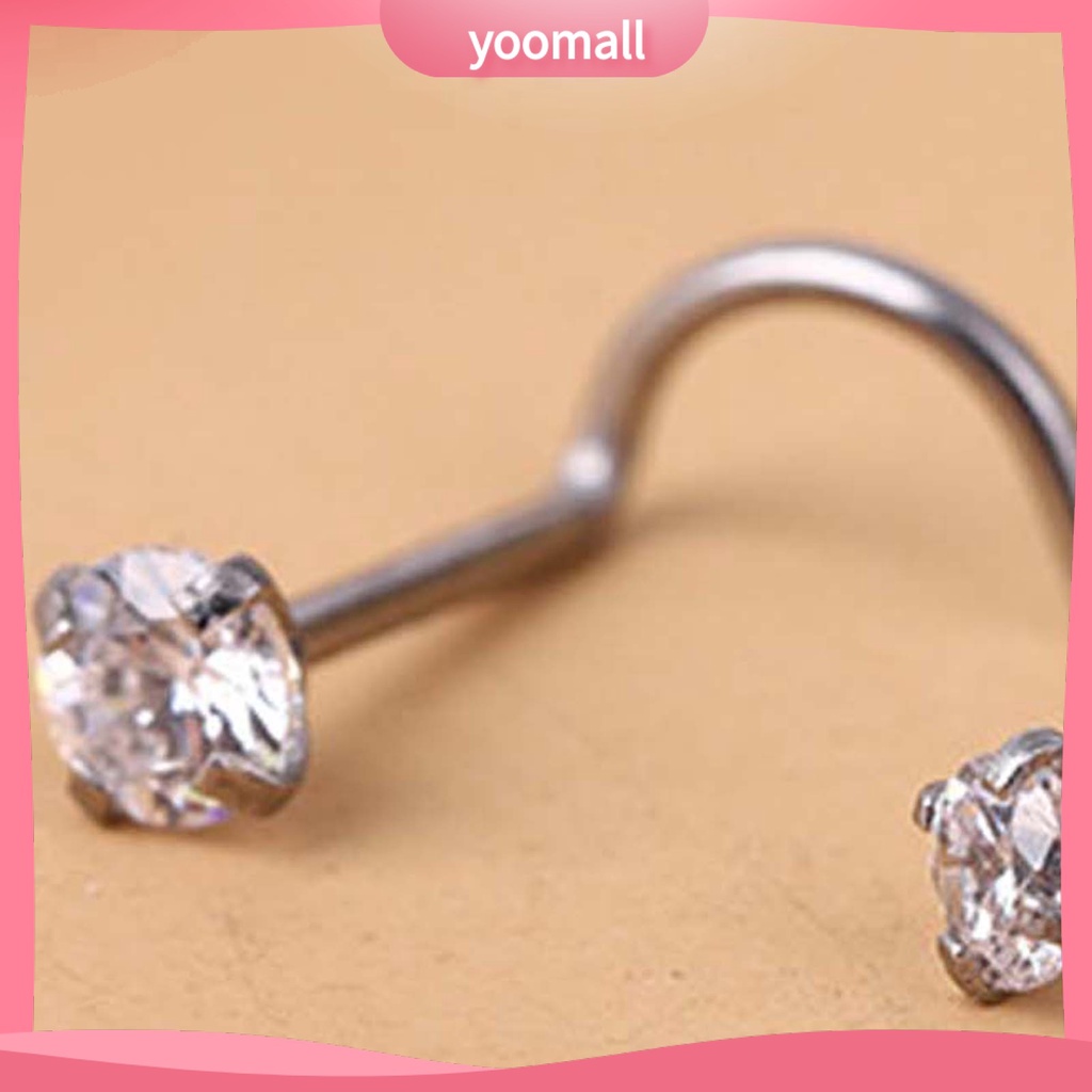 1 Khuyên Mũi Thép Titan Đính Đá Zircon Tinh Xảo Cho Các Bữa Tiệc