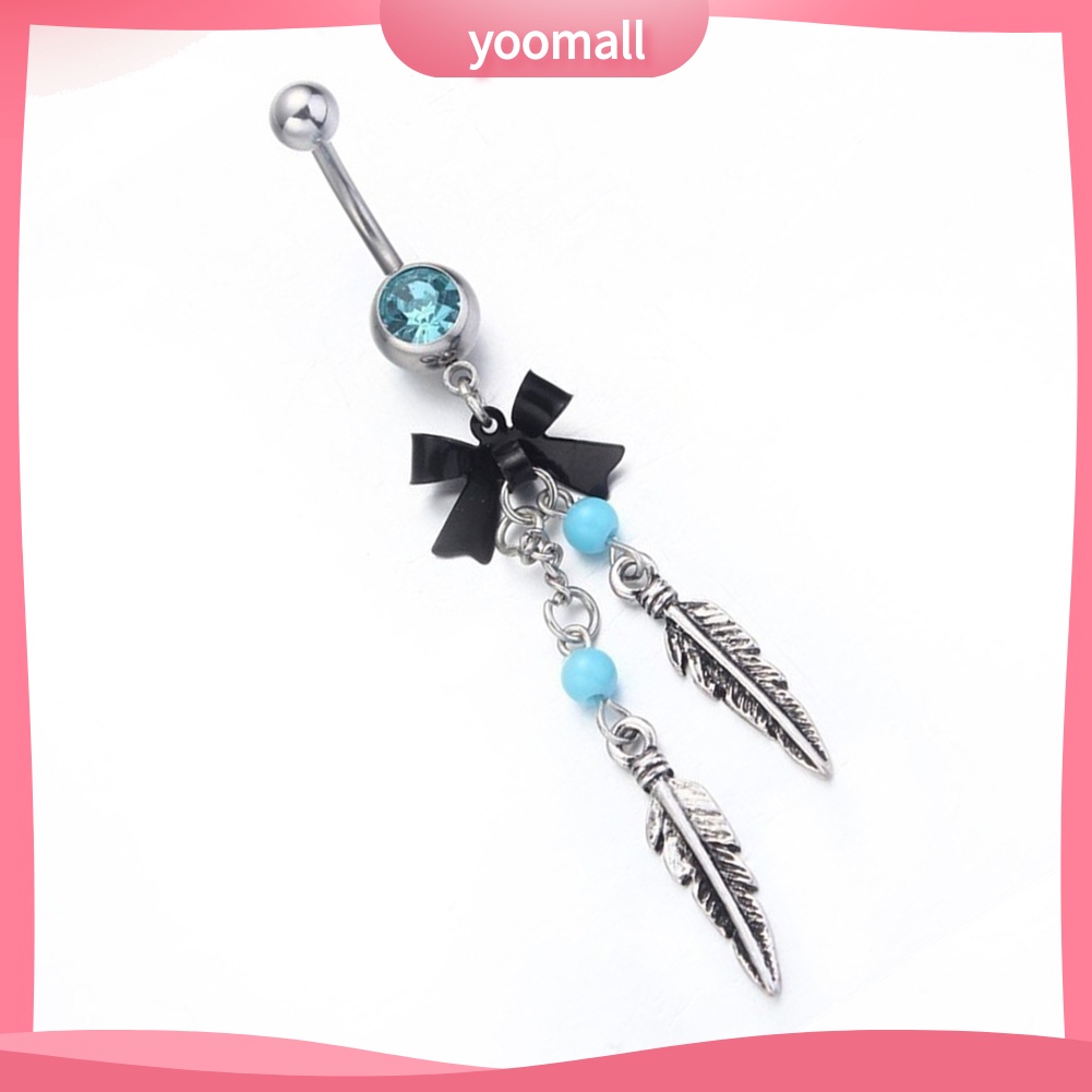 Khuyên Rốn Hình Chiếc Nơ Đính Đá Nhân Tạo Thời Trang