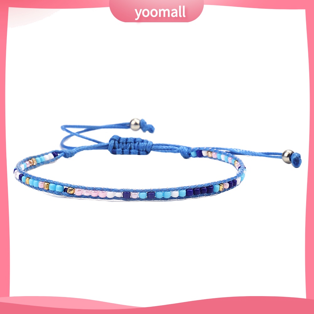 Vòng Tay Dây Sáp Xỏ Hạt Phong Cách Bohemian Thời Trang Đi Biển Mùa Hè Cho Nữ