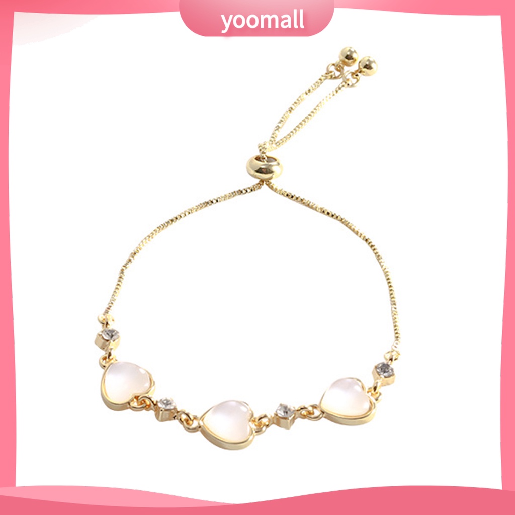 Vòng Tay Đính Đá Mắt Mèo Lấp Lánh Tùy Chỉnh Thời Trang Cho Nữ