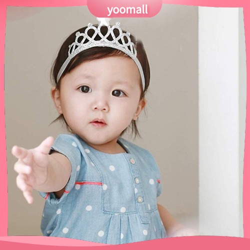 Băng Đô Cài Tóc Hình Vương Miện Co Giãn Tùy Chỉnh Thời Trang Cho Bé Gái