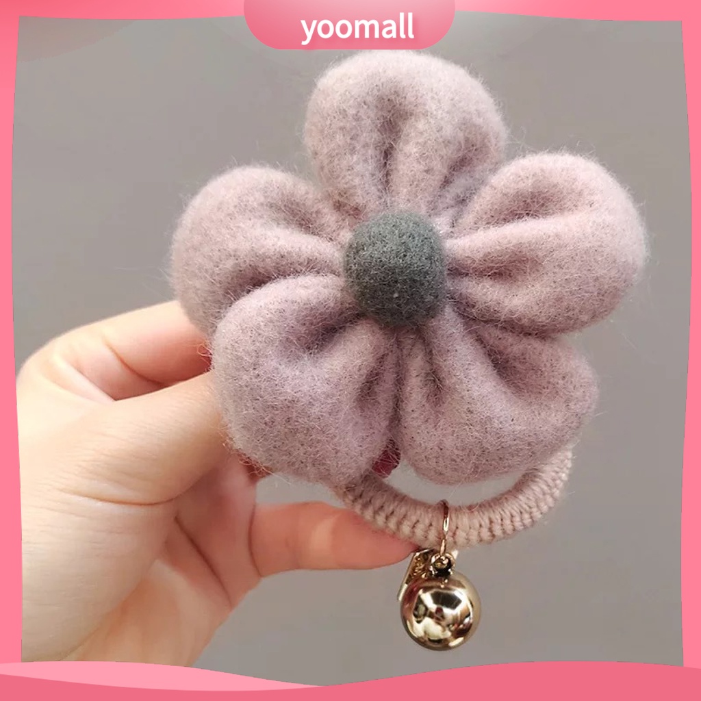 Dây Cột Tóc Co Giãn Đính Hoa Thời Trang Cho Nữ Giá Đỡ