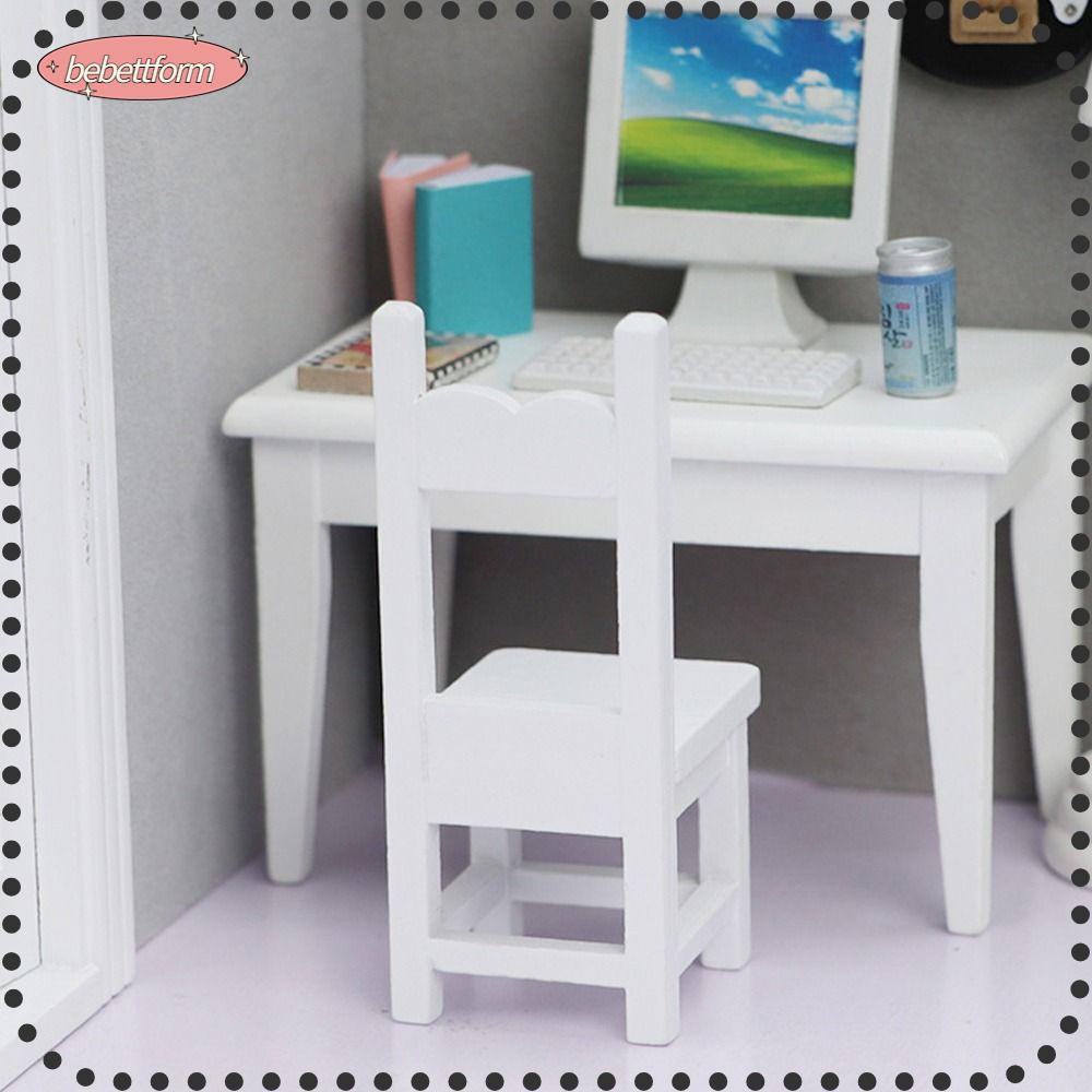 BEBETTERM Bàn Gỗ Mini Tỉ Lệ 1 / 12 Trang Trí Nhà Búp Bê