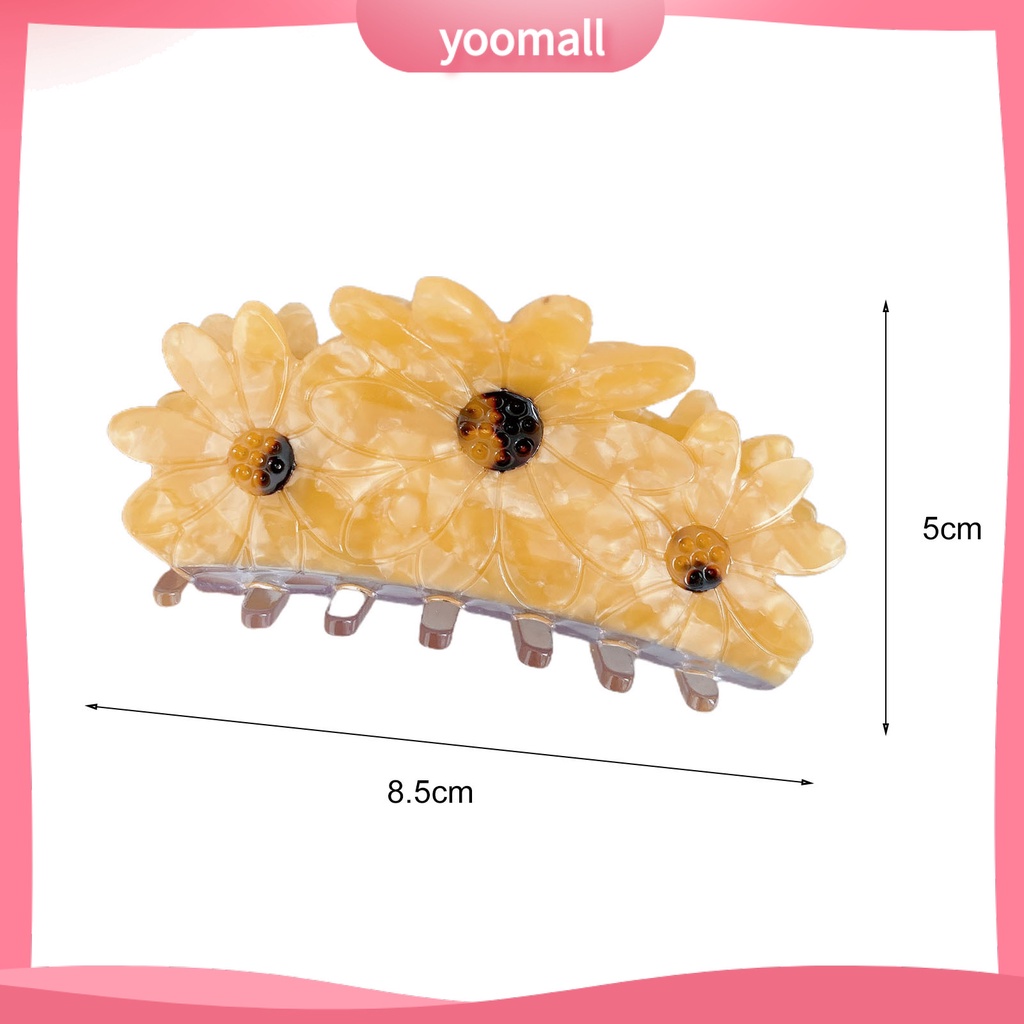 Kẹp Tóc Tạo Kiểu Răng Chéo Hình Hoa Tulip Axit Acetic Màu Sắc Tươi Sáng