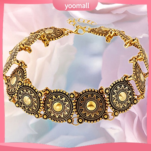 [YM] Vòng Cổ Choker Hợp Kim Chạm Khắc Cổ Điển Phong Cách Punk Cho Nữ