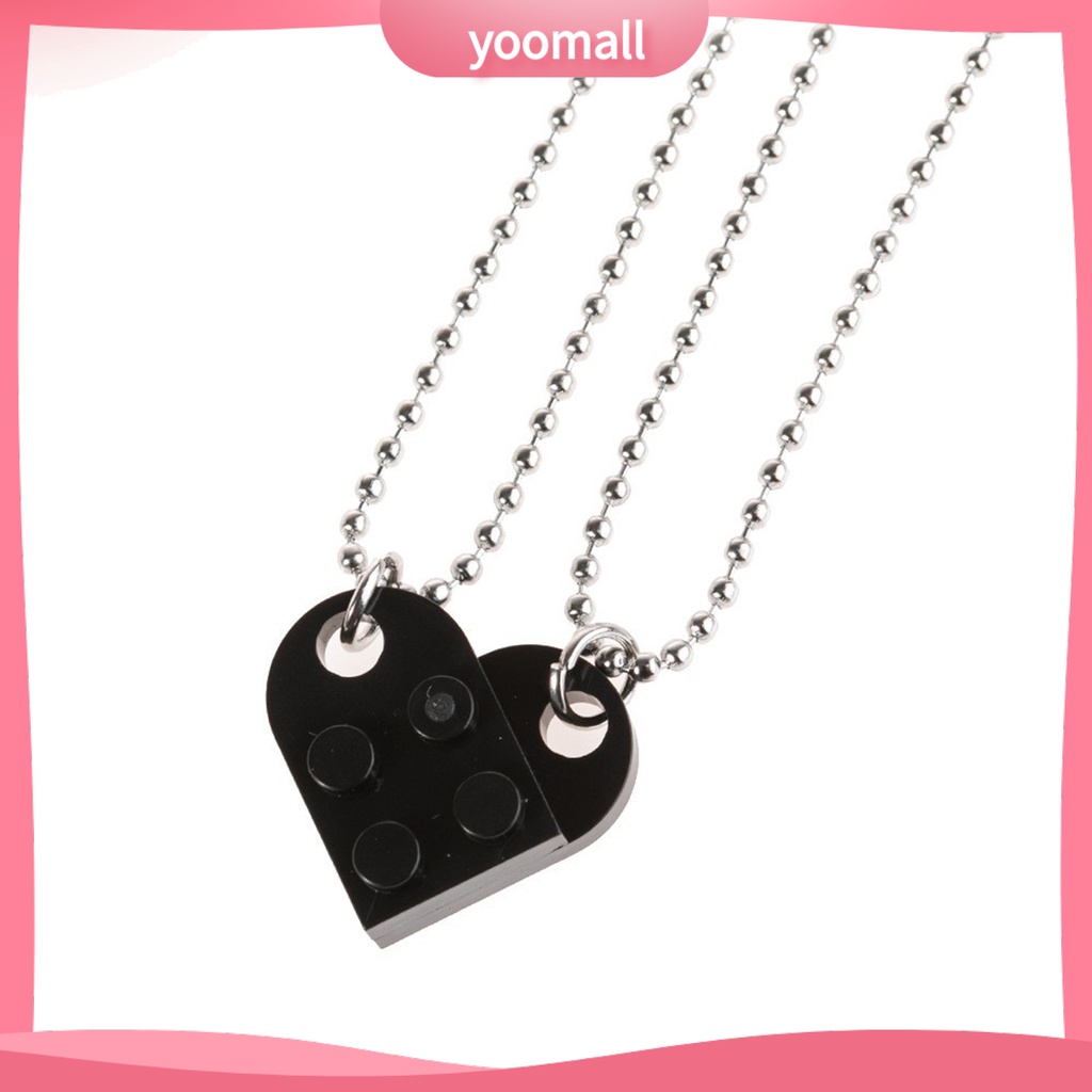 Set 2 Vòng Cổ Choker Hình Mảnh Ghép Trái Tim Cho Cặp Đôi