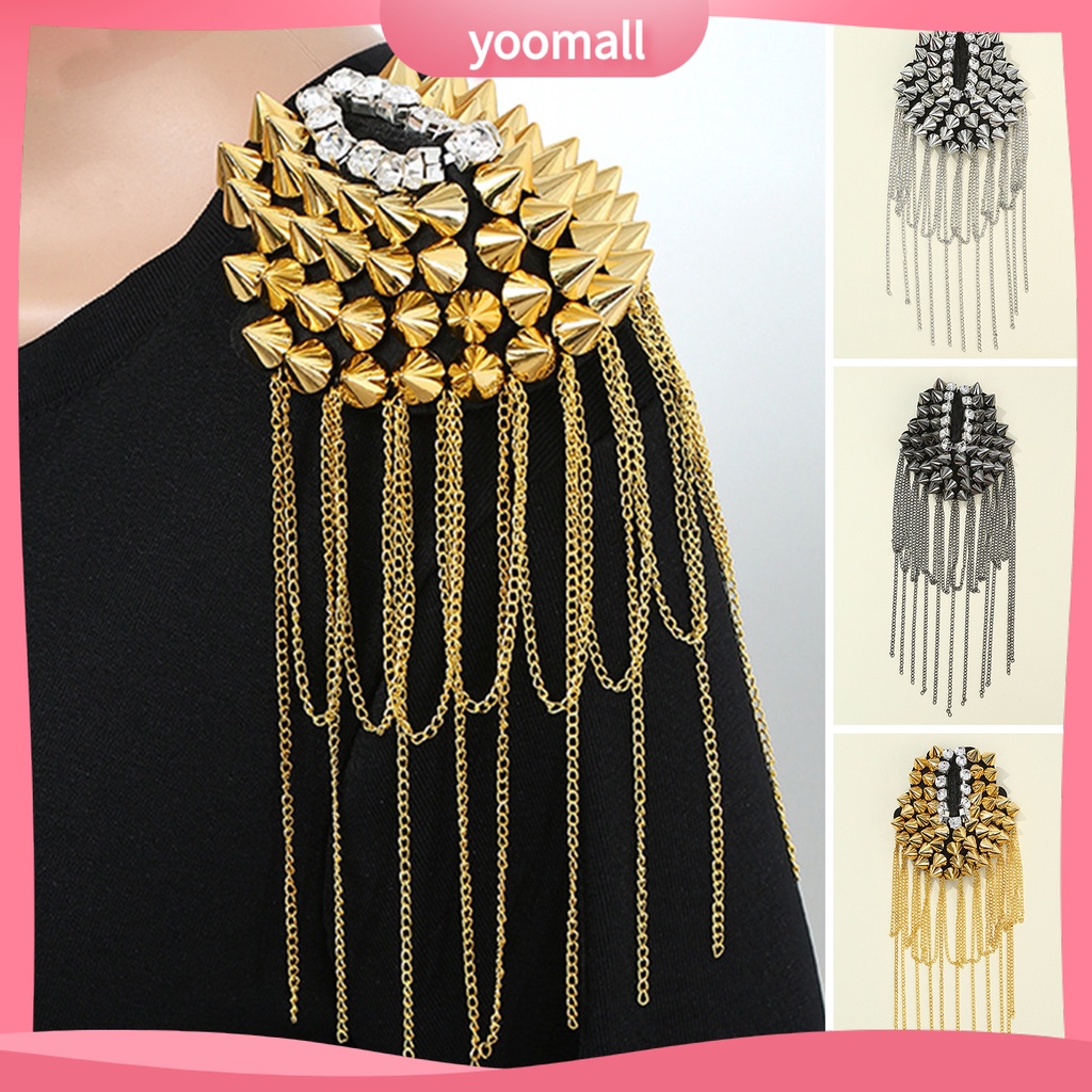 Ghim Cài Áo Dây Xích Tua Rua Đính Đá Lấp Lánh Sang Trọng Cho Nữ