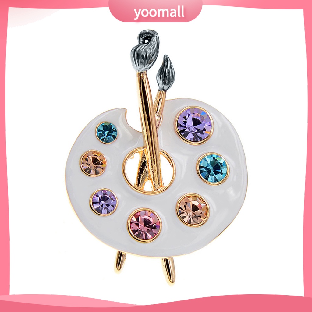 [YM] Ghim Cài Áo Họa Tiết Hình Học Tráng Men Bóng Cao Chống Rỉ Sét Tinh Tế Trang Trí Cho Nữ