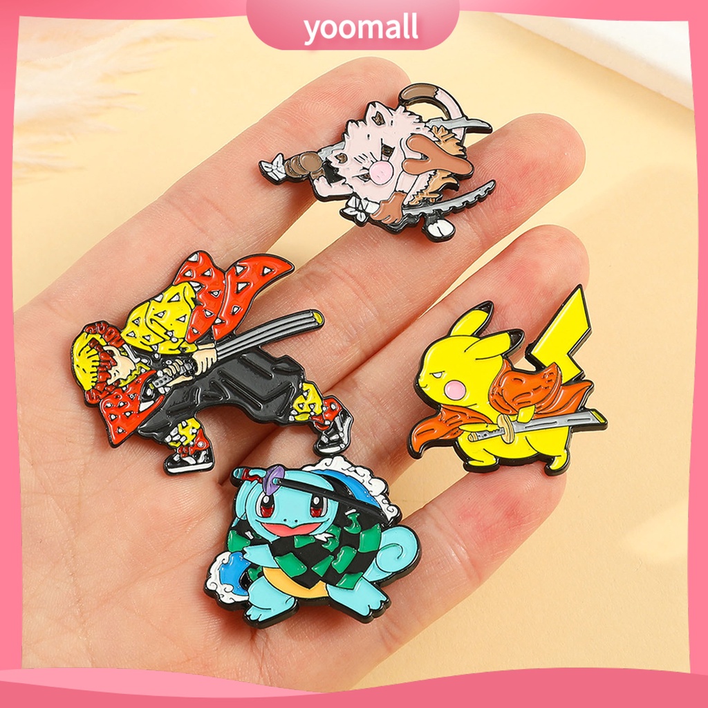 Ghim Cài Áo Mạ Điện Họa Tiết Hoạt Hình Anime Dùng Hóa Trang