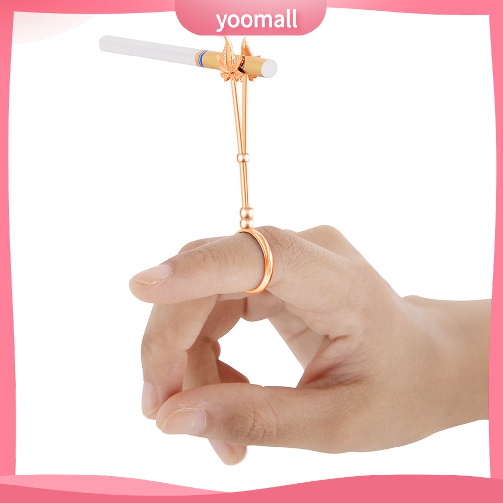 [YM] Nhẫn Đeo Ngón Tay Bằng Đồng Trơn Hình Lá Phong Thông Dụng Cho Người Lớn