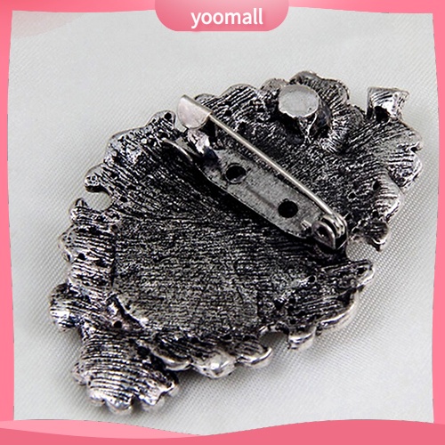 [YM] Trâm Cài Áo Hình Hoa Đính Kim Cương Giả Vintage Cho Nữ