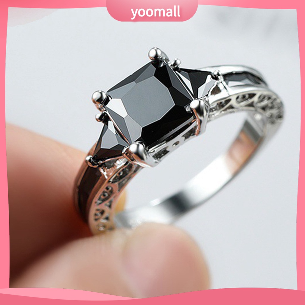 Nhẫn Nữ Đính Đá Zircon Phong Cách Âu Mỹ Cổ Điển