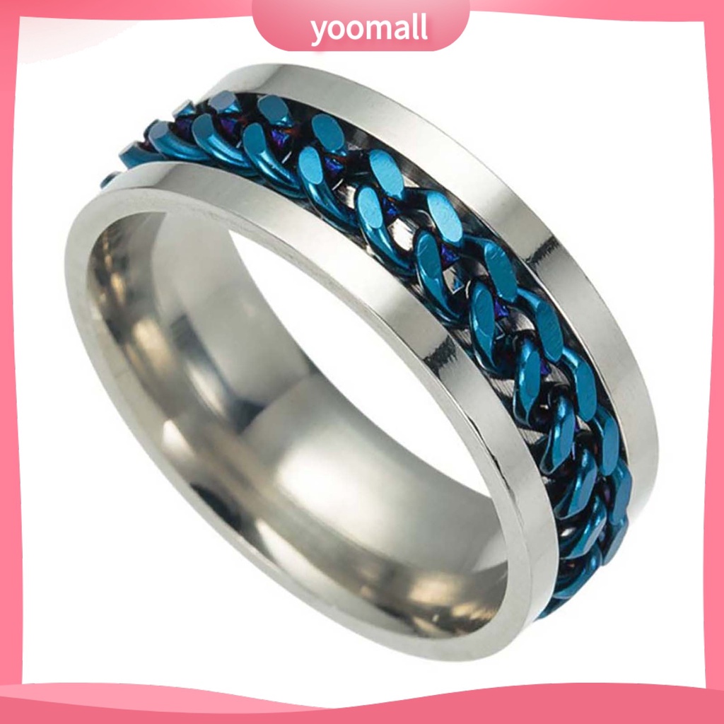 Nhẫn Dây Xích Lấp Lánh Xoay Được Làm Quà Tặng Câu Lạc Bộ Cho Nam Và Nữ