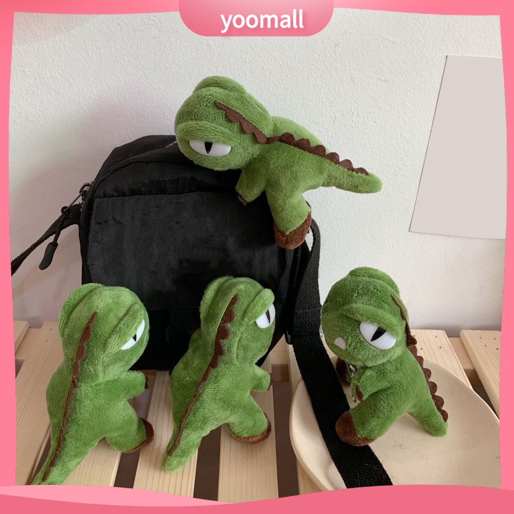 Ghim Cài Áo Hình Khủng Long / Búp Bê Nhồi Bông Chống Rơi Vui Nhộn Cho Bé Gái