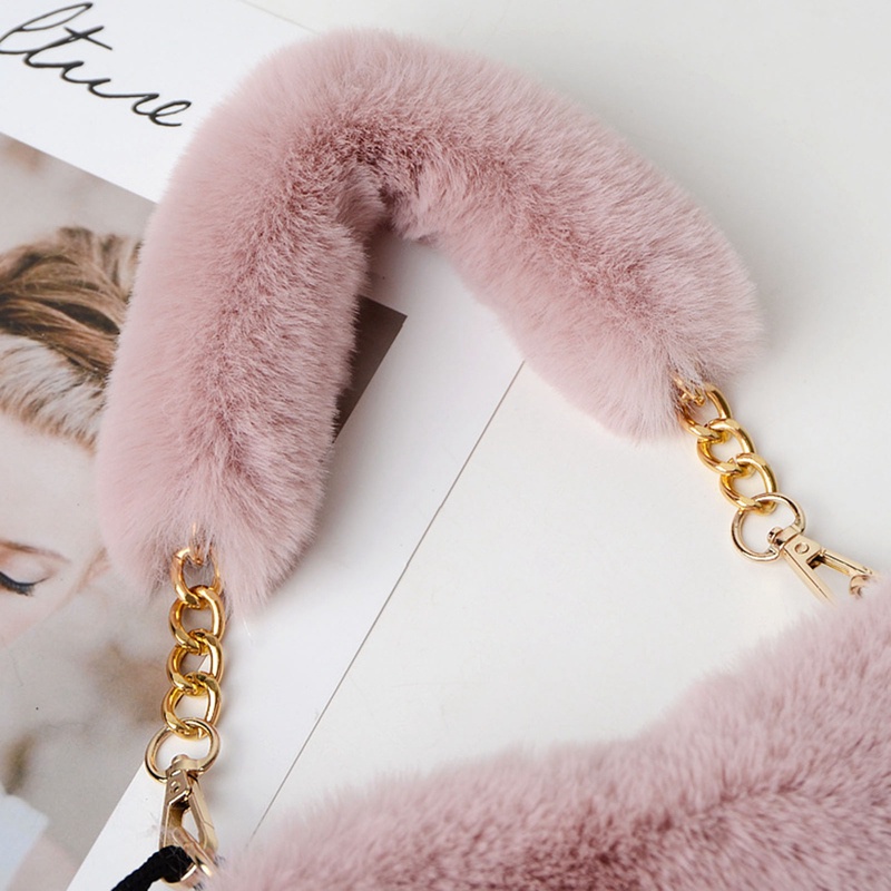 Fancysip Túi Đeo Chéo Vai Bằng Vải Lông Xù Hình Trái Tim Sức Chứa Lớn Thời Trang Thu Đông Dành Cho Nữ