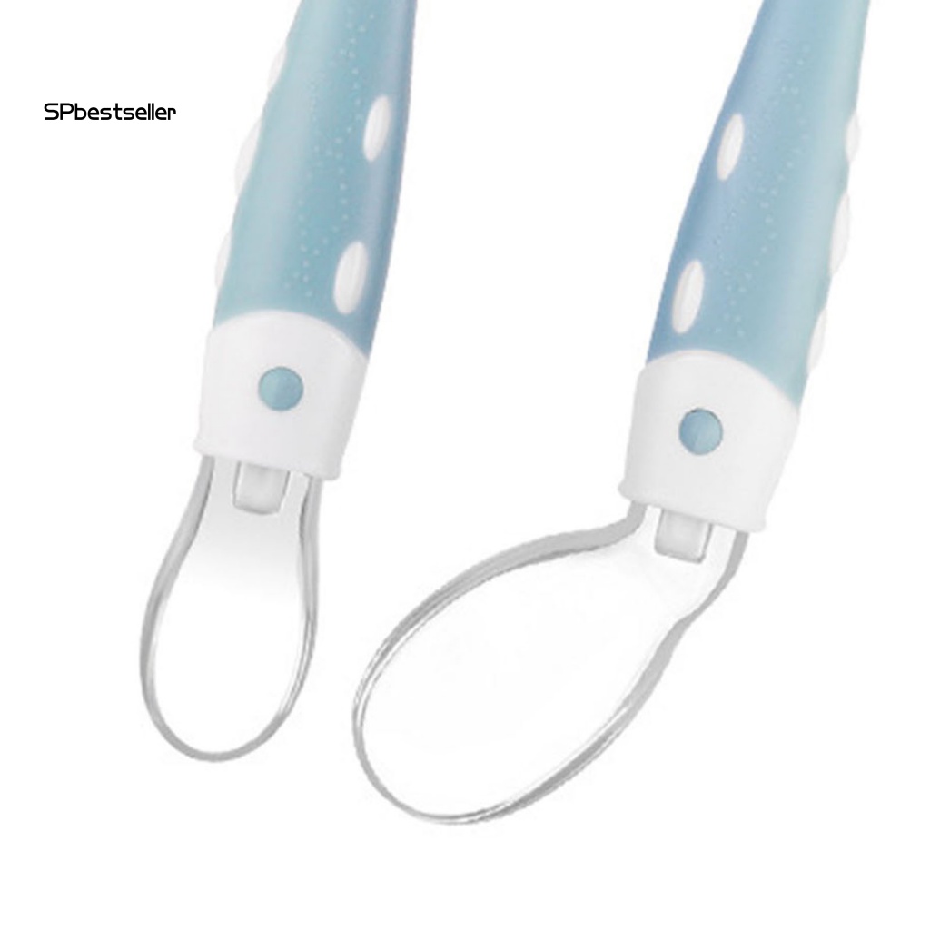 1 Bộ Muỗng Silicone Cho Bé Tập Ăn Thiết Kế Nhỏ Gọn Linh Hoạt