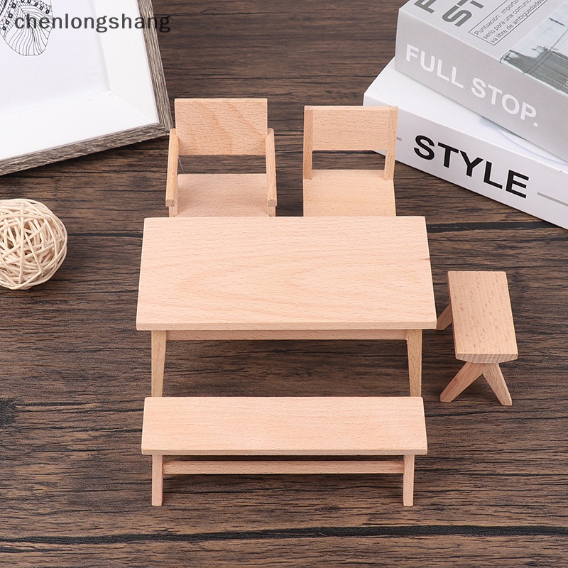 Mô Hình Ghế Ngồi Bàn Ăn Phong Cách Châu Âu Tỉ Lệ 1: 12 Trang Trí Nhà Búp Bê