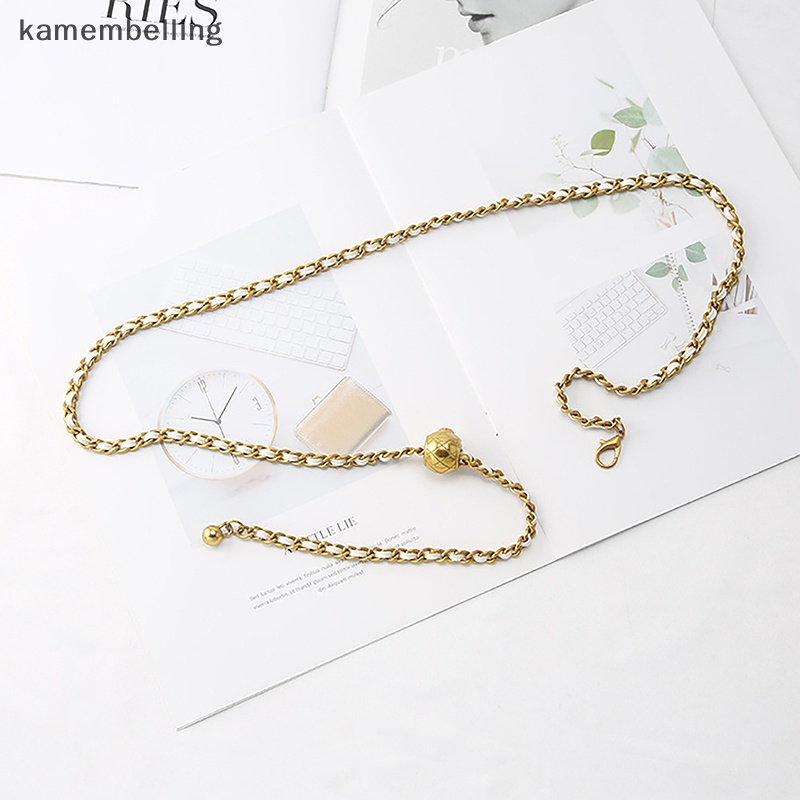 Thắt Lưng Dây Xích Kim Loại Thời Trang Cho Nữ