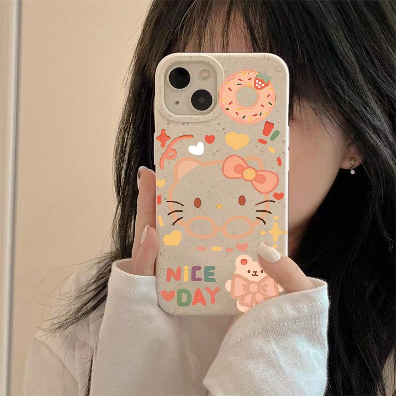 Ốp Điện Thoại Mềm Chống Sốc In Hình Gấu Hello Kitty Cho Iphone 12 Plus 11 7 max 14 Pro 813