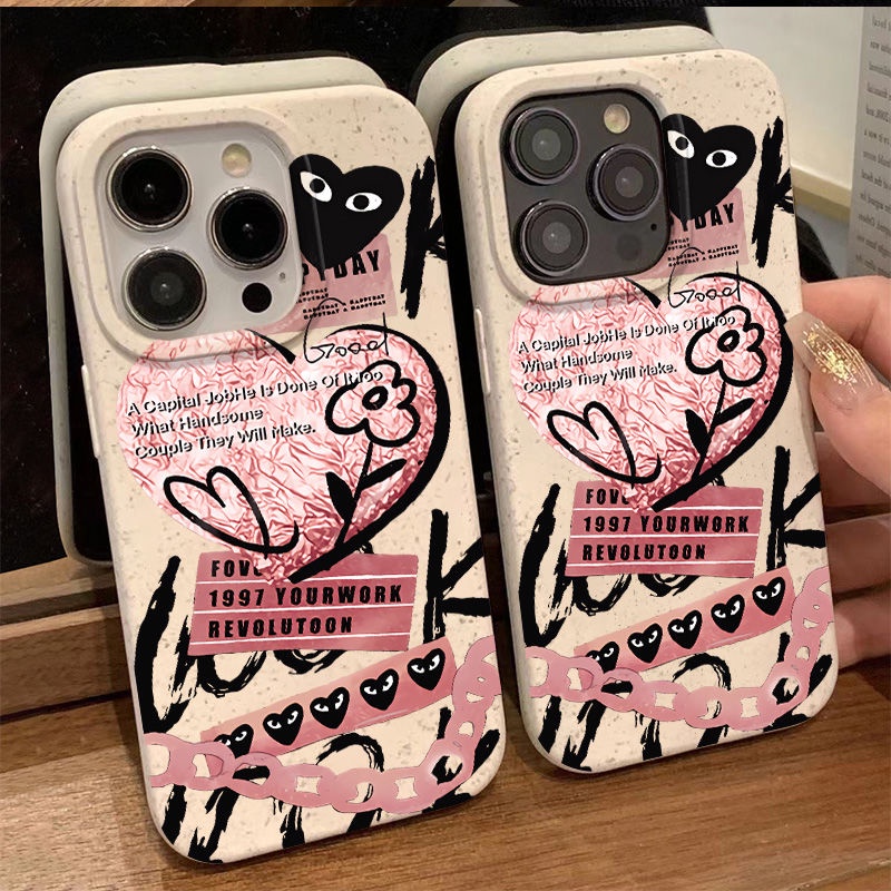 Ốp Điện Thoại Mềm Chống Sốc Màu Hồng Đơn Giản Cho Iphone 8p 7max Style 13iPhone1214pro Love 11 2UZB